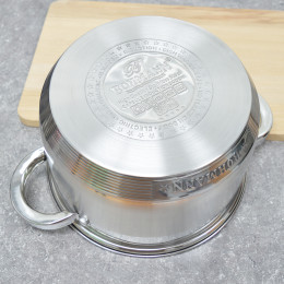 Набор кастрюль 3 предмета 2,9л; 3,9л; 5л 7-ми шаговое дно, индукция