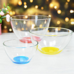 Салатник "Гладкий" Лак микс 16см