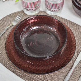 IDYLLE LILAC Столовый набор 16 предметов со стаканами 310мл LINES LILAC