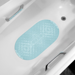 Коврик для ванны "Массажный" 38х69 см дымчато-голубой 6807-smokyblue