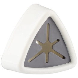 Держатель для полотенец на самоклеящейся основе "Объемный треугольник", белый пластмасса