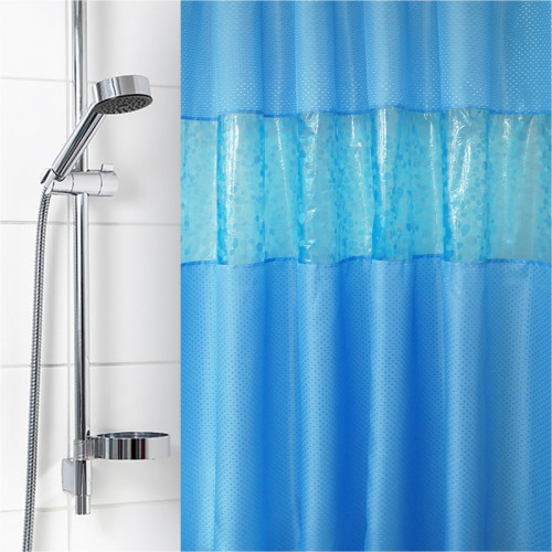 7062-BLUE Штора для ванной комнаты "Престиж" 180х170см синяя