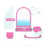 Набор для ванной комнаты "ЕЛЕНА МХ" розовый 101-106-08-03