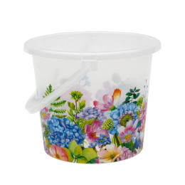 Ведро пластиковое 5л «Цветочный сад» ВР-7825 Аксай