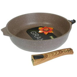 Сковорода 24см Гранит brown со съемной ручкой