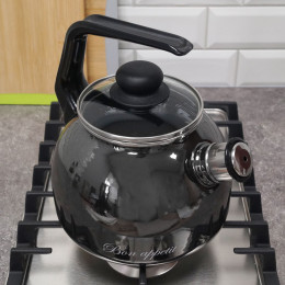 Чайник 3л со свистком "Bon Appetit" мокрый асфальт