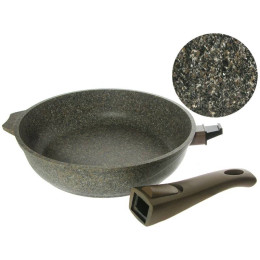 Сковорода 24см Premium mokko со съемной ручкой