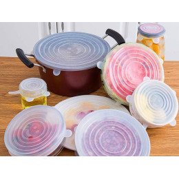 Набор крышек силиконовых 21см+16см+14см+11см+9см+6см