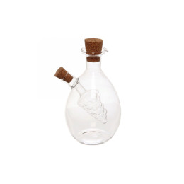 Бутылка 500мл стеклянная для специй "Хай-Тек" с пробковой крышкой, гроздь винограда