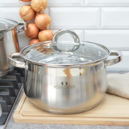 Набор кастрюль 3 предмета 3,9л, 5,1л, 6,6л Bella Cucina