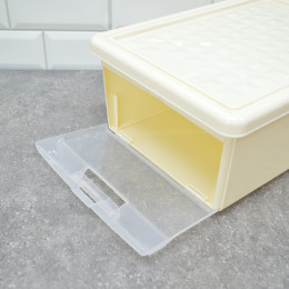 Ящик универсальный 15л с откидной стенкой Tule светло-бежевый