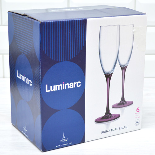 SIGNATURE LILAC Набор фужеров для шампанского 6шт 170мл 04715
