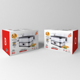 Сушилка для овощей и фруктов BQ FD1001, 5 поддонов 32*25см черно-стальная