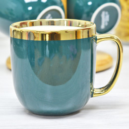 Набор кружек 4шт 320мл на подставке Royal line. Emerald