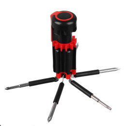 Фонарик с инструментами 4LED, 9,5*3,5см, металл, 2*ААА ЧИНГИСХАН