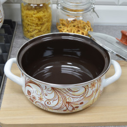 Набор кастрюль "Нежный шорох-1-Экстра" белый