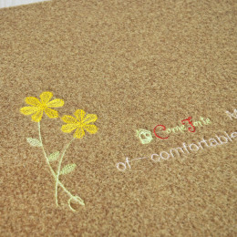 Коврик на кухню "Велюр" Flower 2шт 40*120/40*60см бежевый