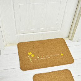 Коврик на кухню "Велюр" Flower 2шт 40*120/40*60см бежевый