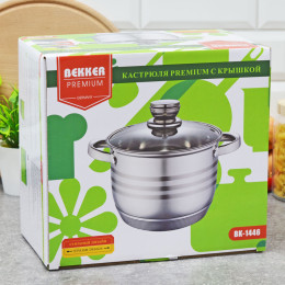 Кастрюля 5л нержавеющая сталь Premium BK-1446