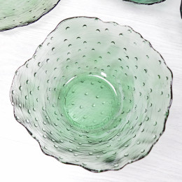 Набор салатников 6 предметов из зеленого стекла 27026