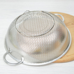 Дуршлаг 25см нержавеющая сталь с двумя ручками