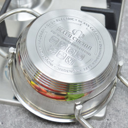 Кастрюля 0,8л со стеклянной крышкой Bella Cucina