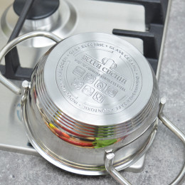 Кастрюля 1,6л со стеклянной крышкой Bella Cucina