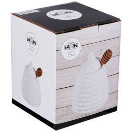 Банка для меда 400мл с деревянной ложкой