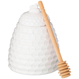 Банка для меда 400мл с деревянной ложкой