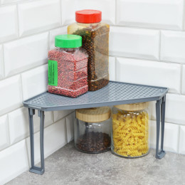 Подставка "Лофт" на пластиковых ножках угловая серый