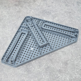 Подставка "Лофт" на пластиковых ножках угловая серый