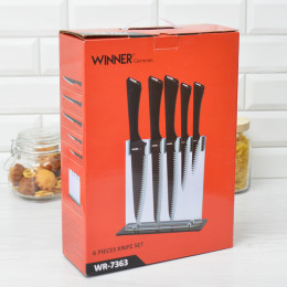 Набор ножей 5 предметов на подставке WR-7363