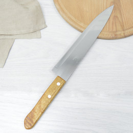 Нож кухонный с деревянной ручкой 9", лезвие 23см