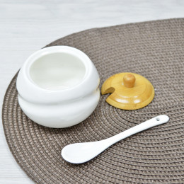 Банка 200мл с ложкой бамбук крышка 5520