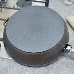 Сковорода 28см чугунная глубокая со съемной ручкой тм Гардарика