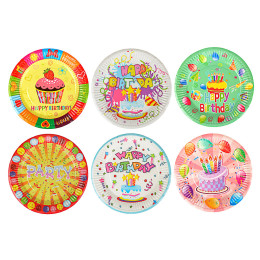 Тарелки бумажные 18,5см 10шт Birthday